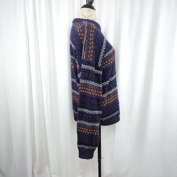 Vintage Scandia Nordic Knit Sweater Medium Purple - Picture 5 of 9